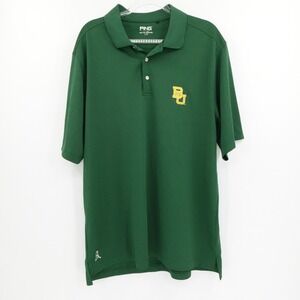 Baylor Bears Shirt Mens Large Green Ping Polo Golf Embroidered NCAA College